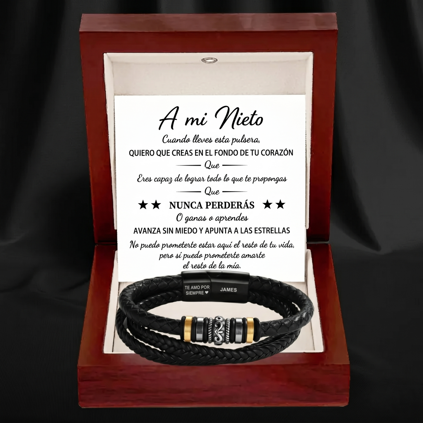 Pulsera grabada «Para mi nieto»