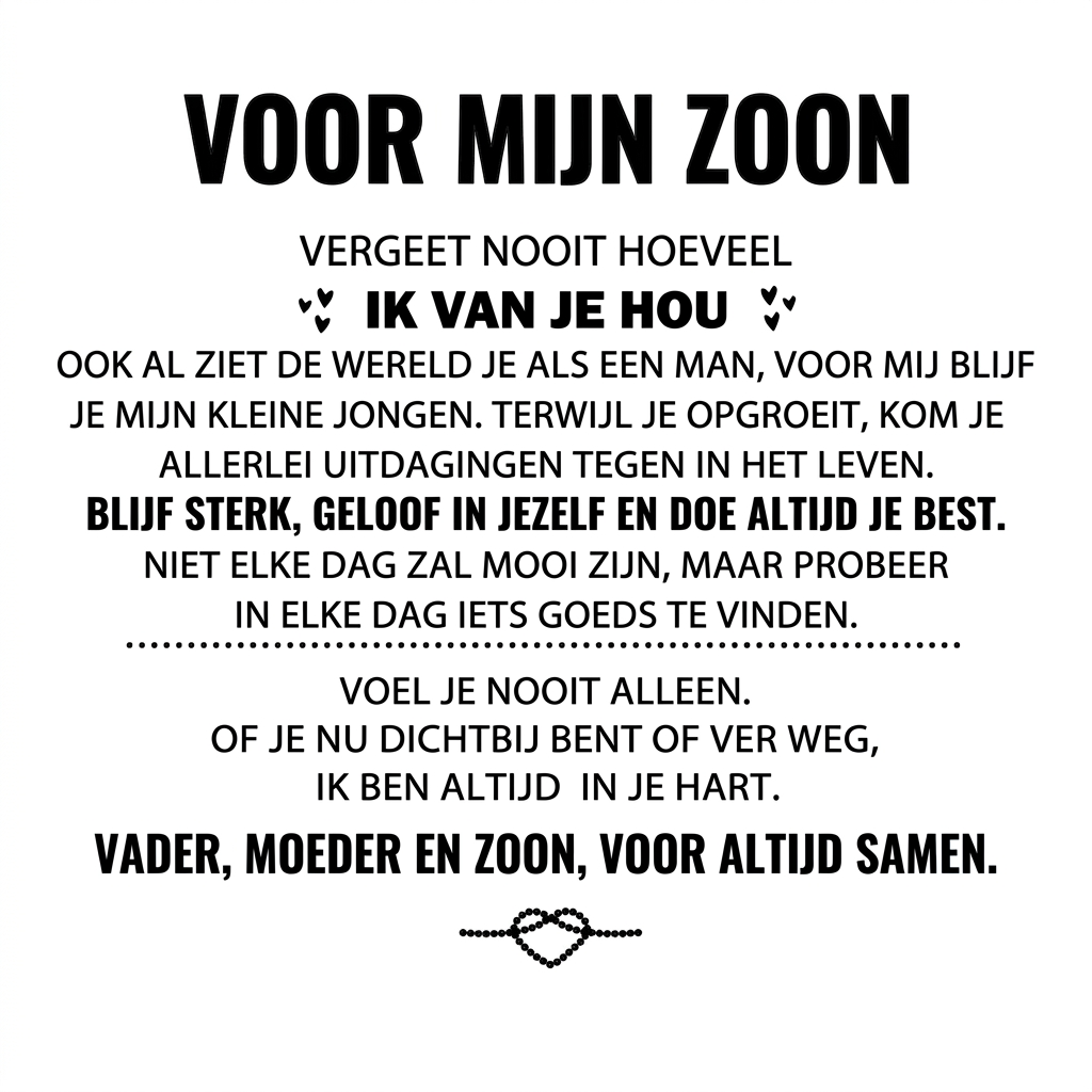 Gegraveerde Armband Voor Mijn Zoon
