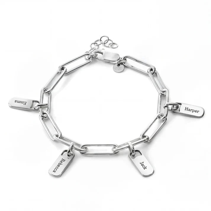 Personalisiertes Armband mit Gravurplättchen