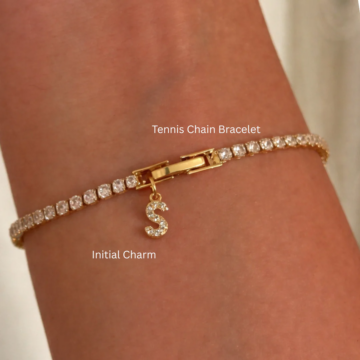 Personalized Initial Tennis Bracelet