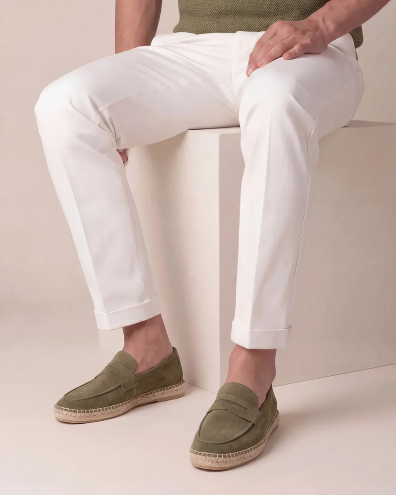 Olive Suède Riviera Espadrille