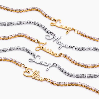 Personalized Signature Tennis Necklace