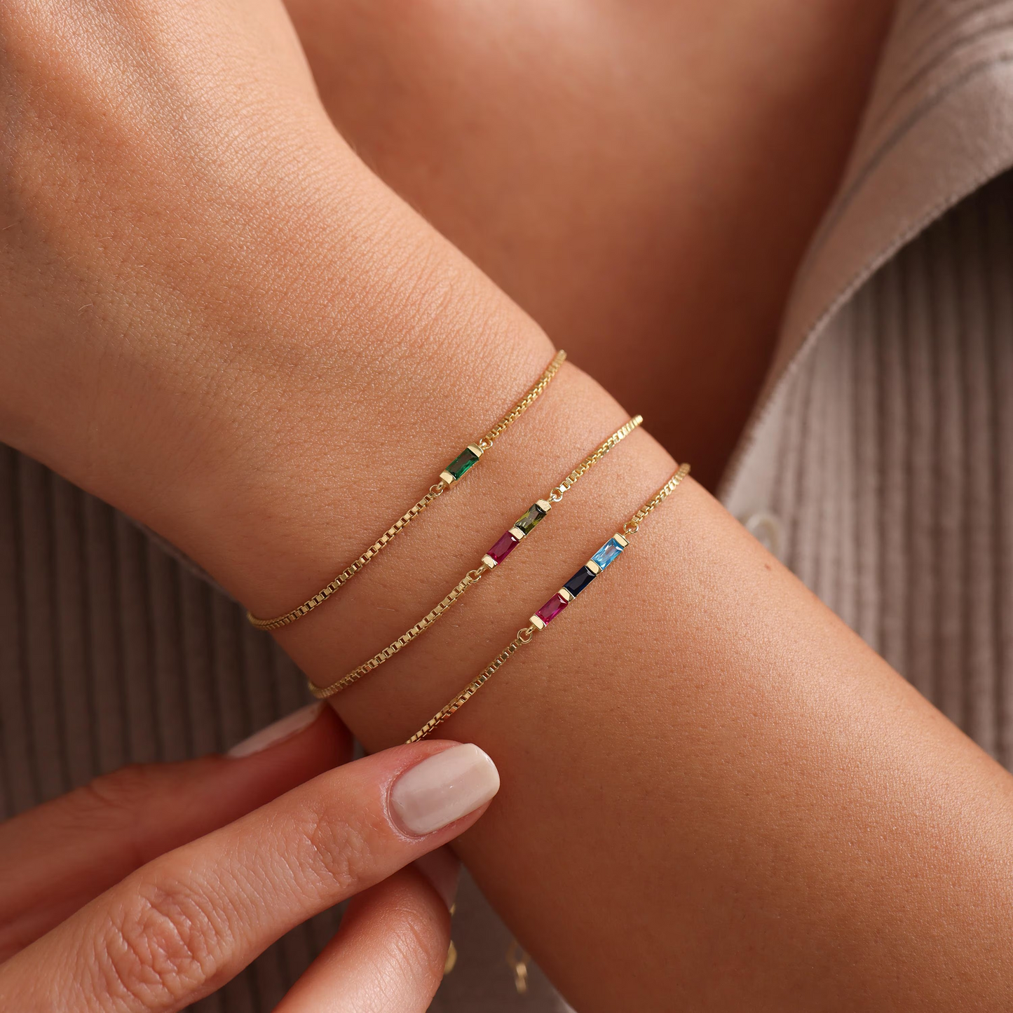 Pulsera Arcoíris de Piedras de Nacimiento