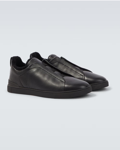 Triple sneaker - Black Shearling-Lined