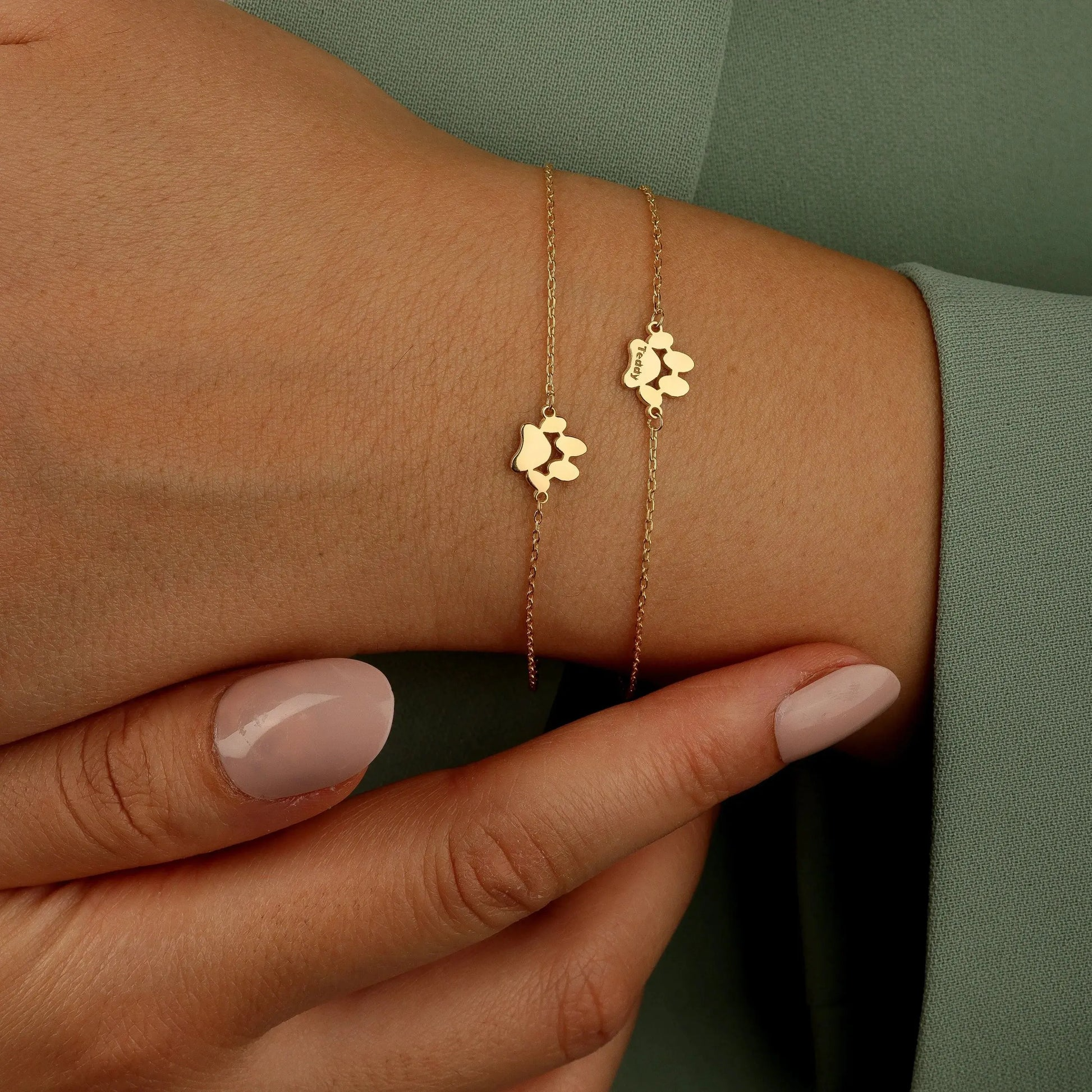 Pulsera huella mascota con nombre