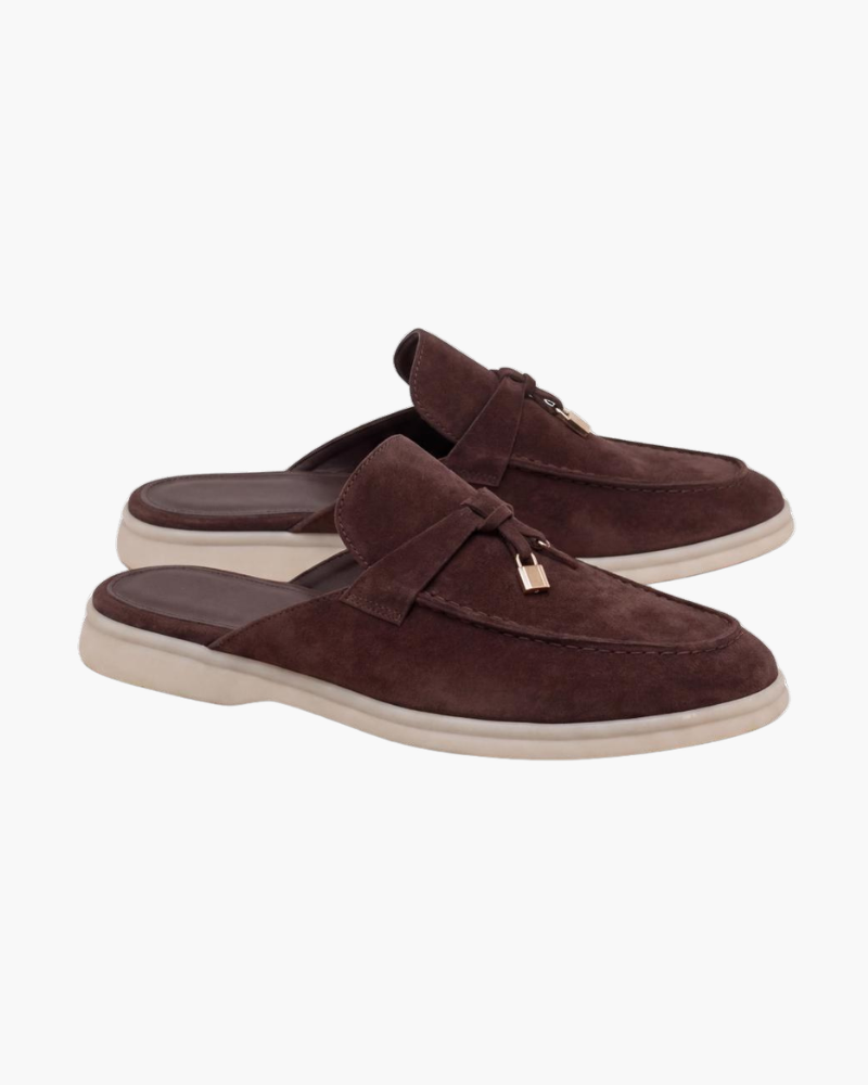 Brown Suède Mediterranean Mule