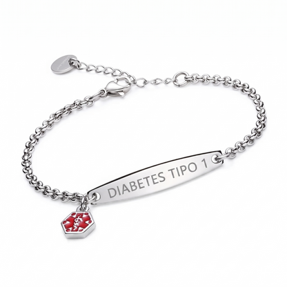 Pulsera de identificación para la diabetes