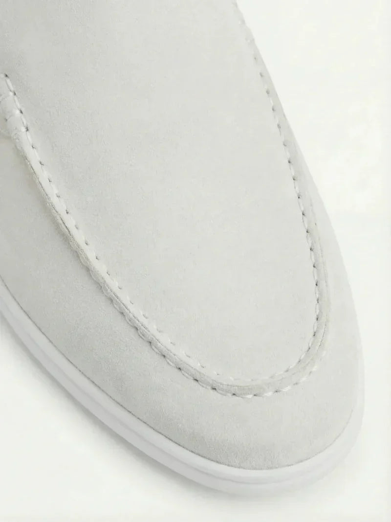 White Suède Yacht Mule
