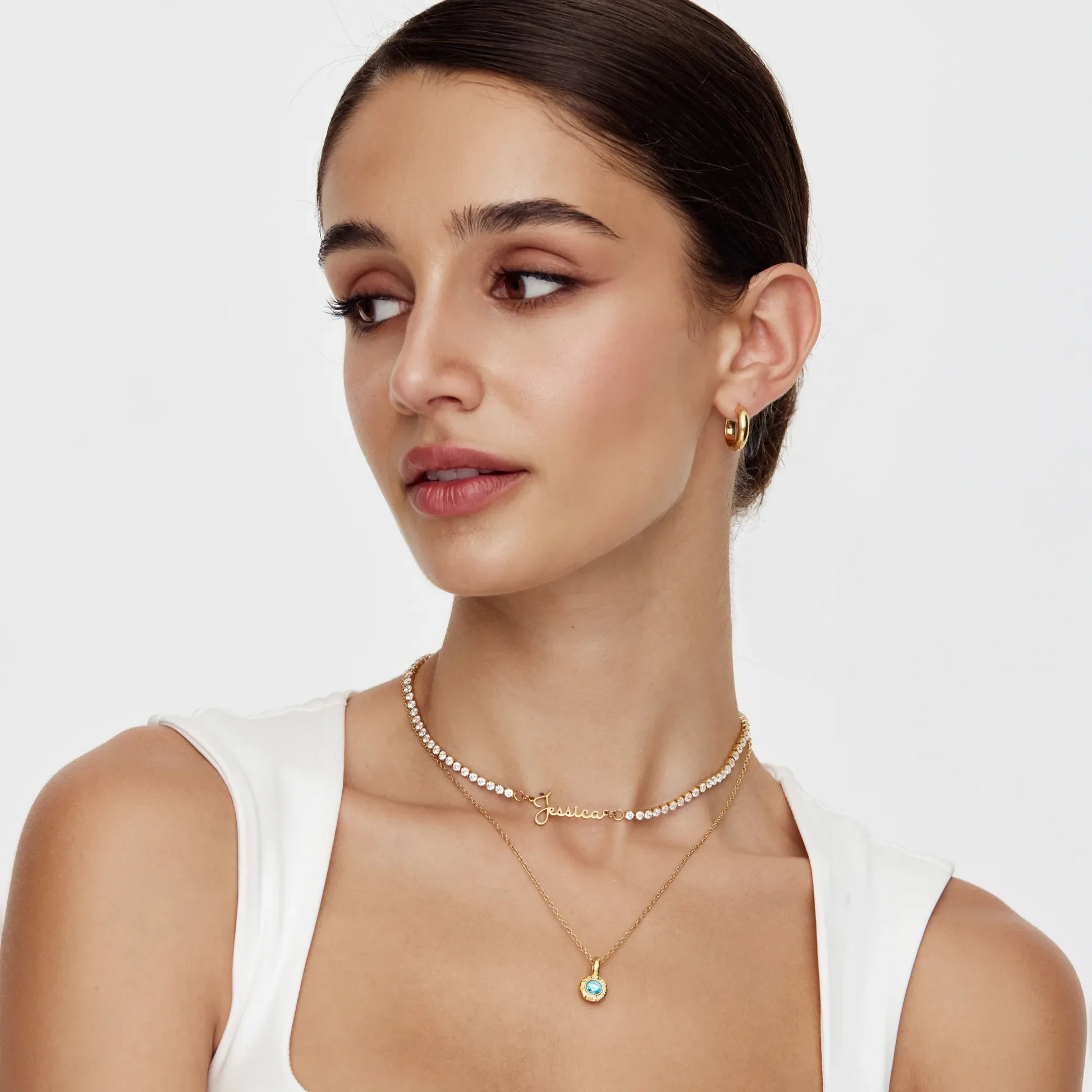 Personalized Signature Tennis Necklace