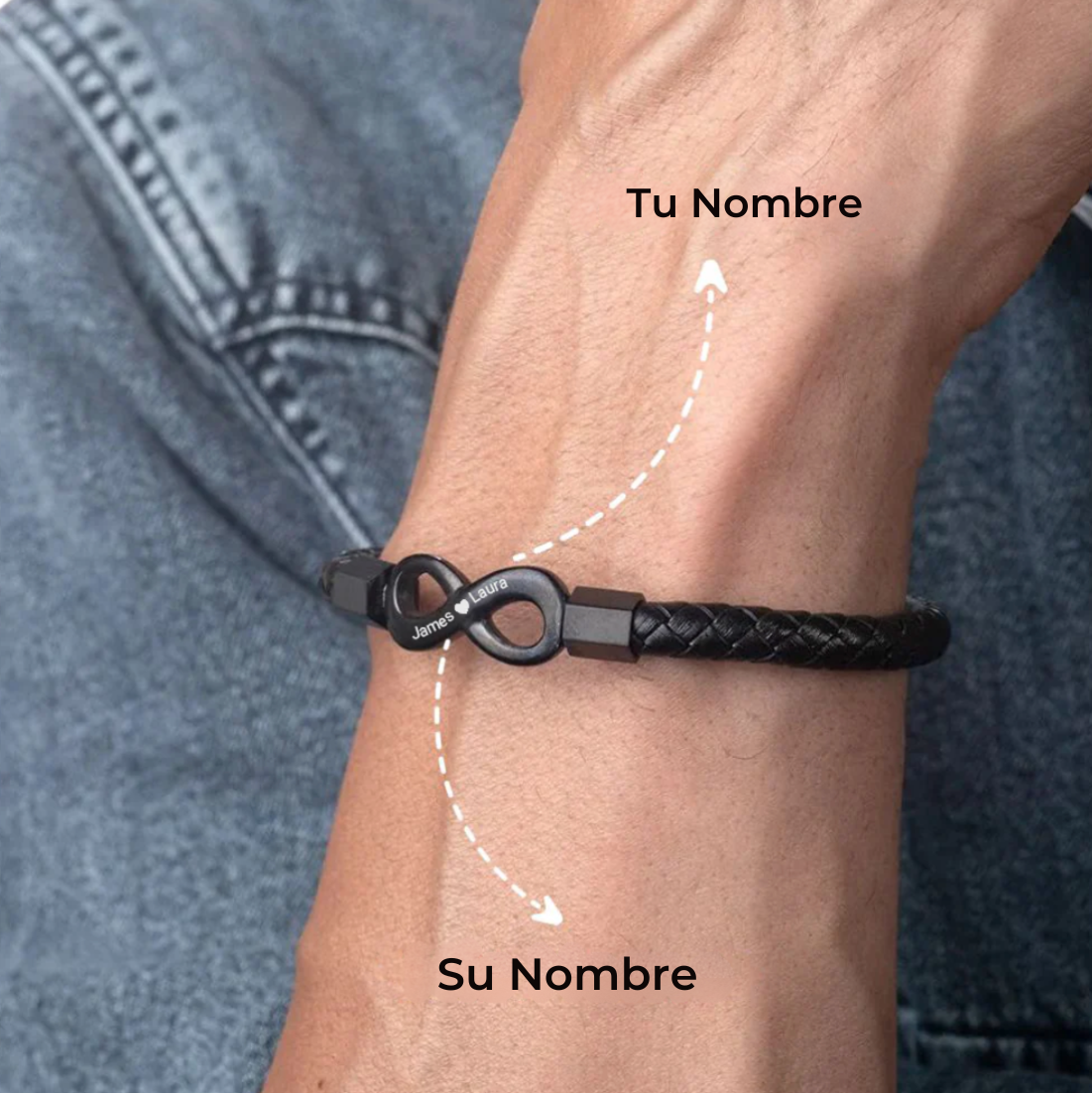 “Para mi hombre” Pulsera grabada