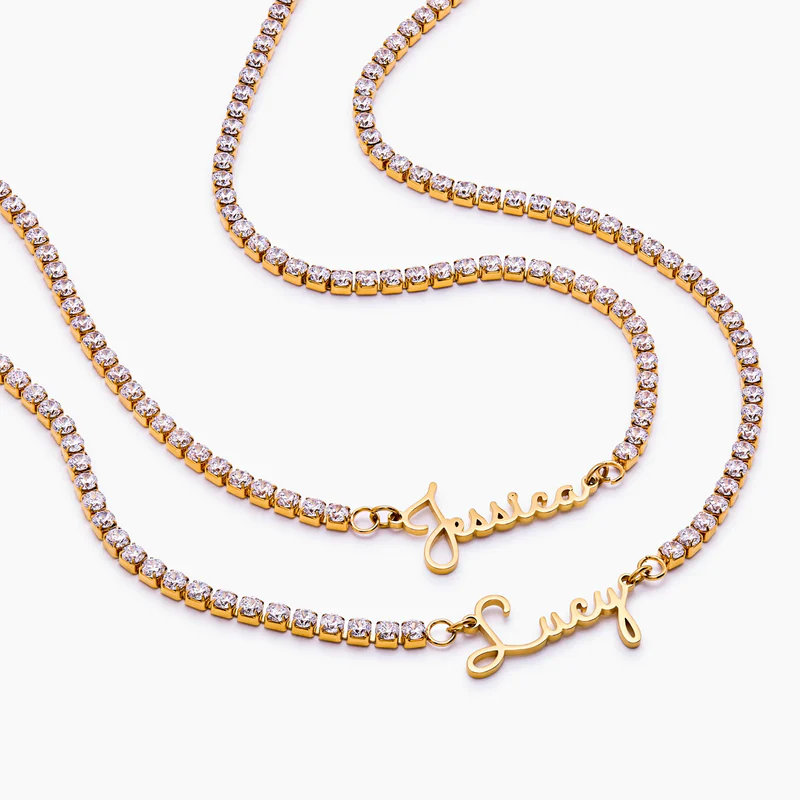 Personalized Signature Tennis Necklace