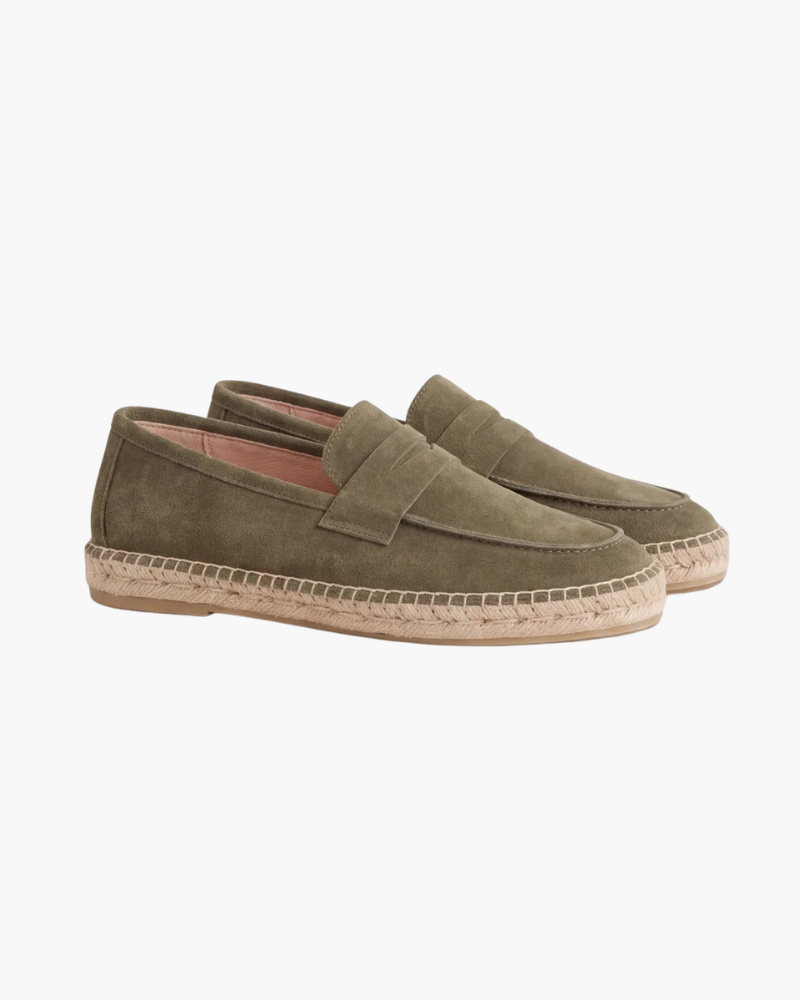 Olive Suède Riviera Espadrille