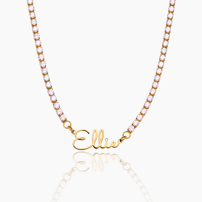 Personalized Signature Tennis Necklace