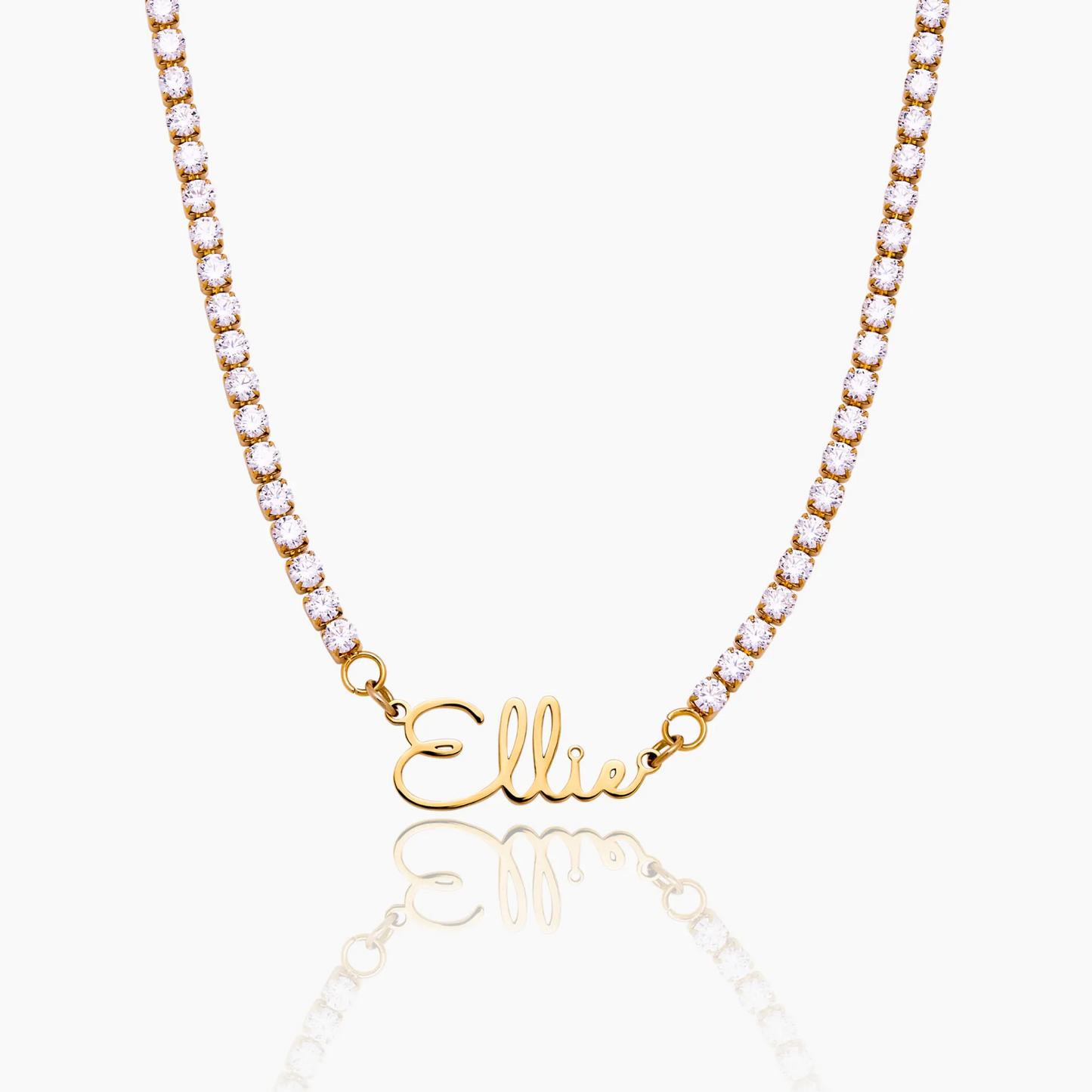 Collar de tenis con firma personalizada