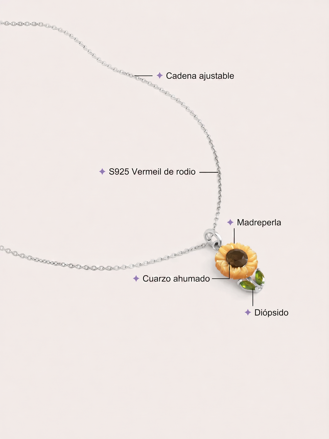 Collar Girasol en Flor