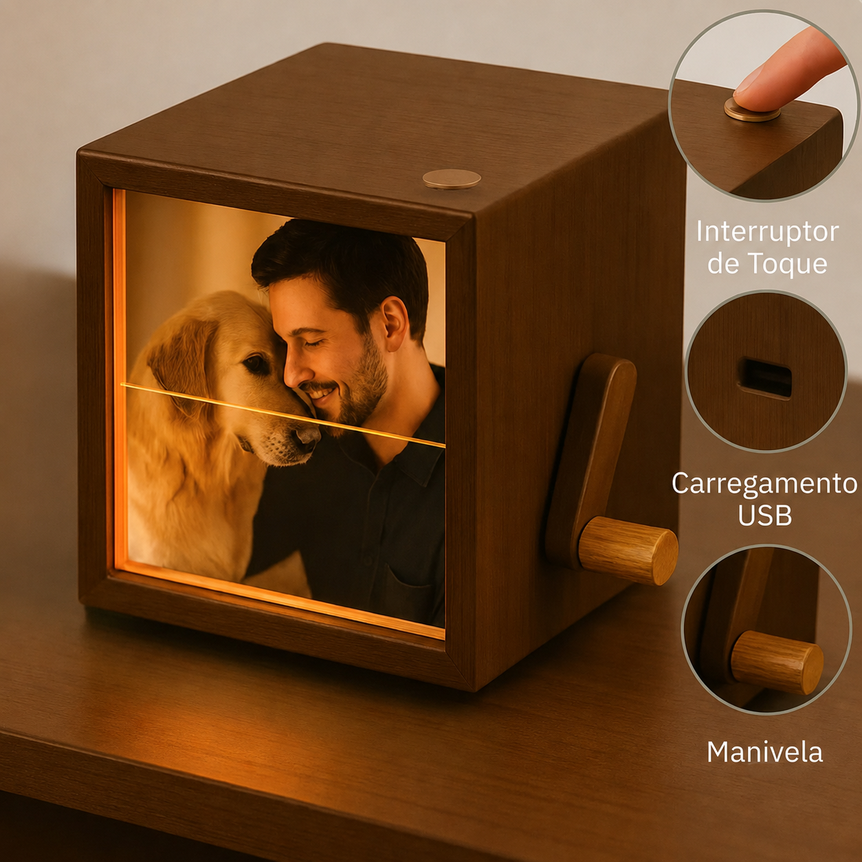 Caixa de Fotos com Luz