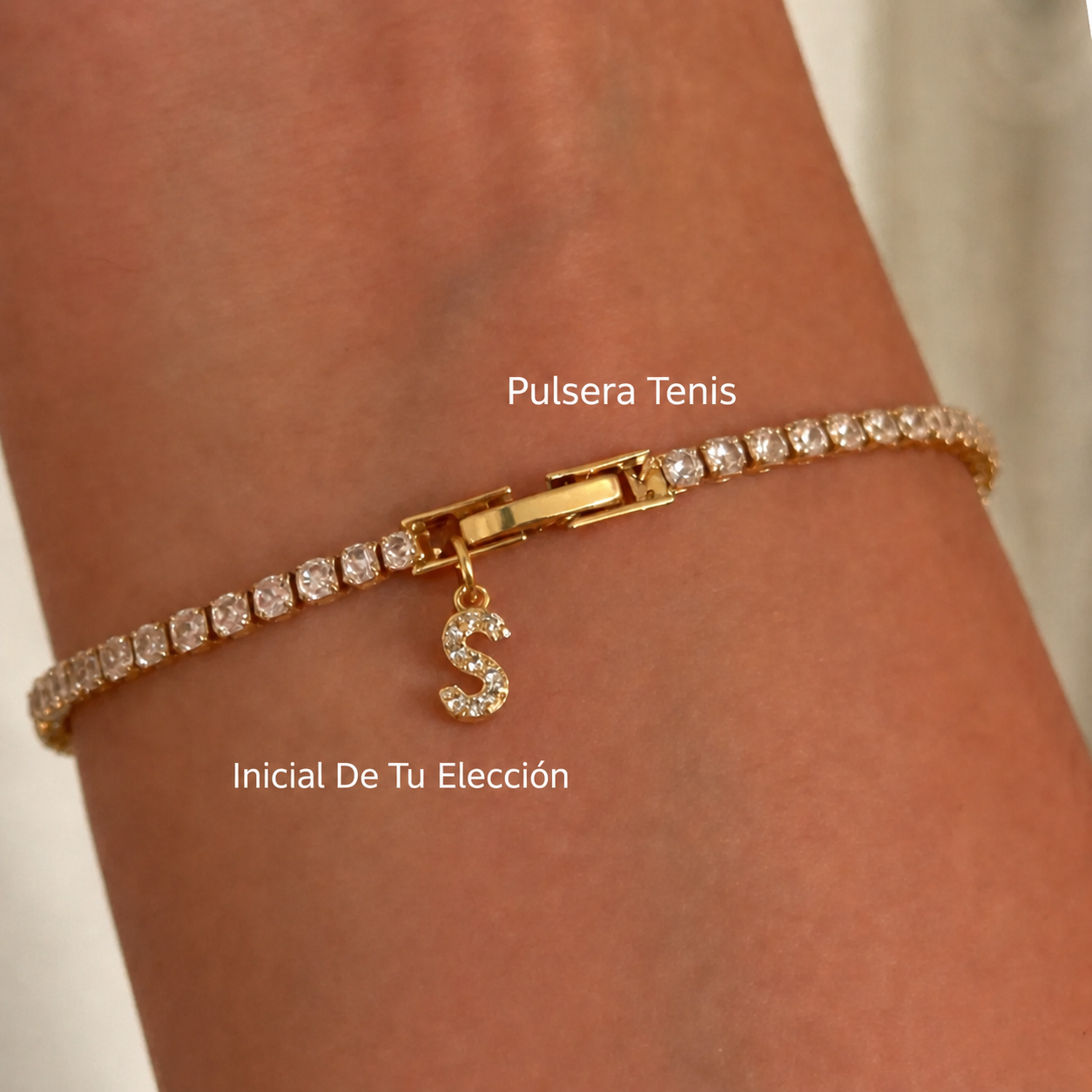 Pulsera Tennis de Inicial Personalizada