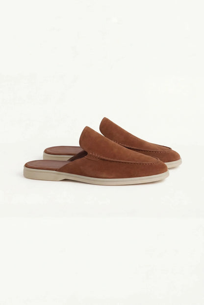 Maroon Suède Yacht Mule