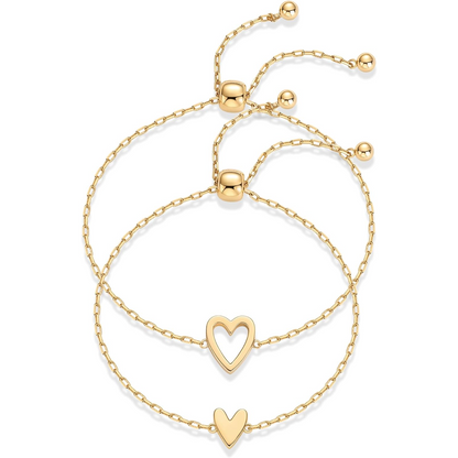 Shared Hearts Bracelet Set