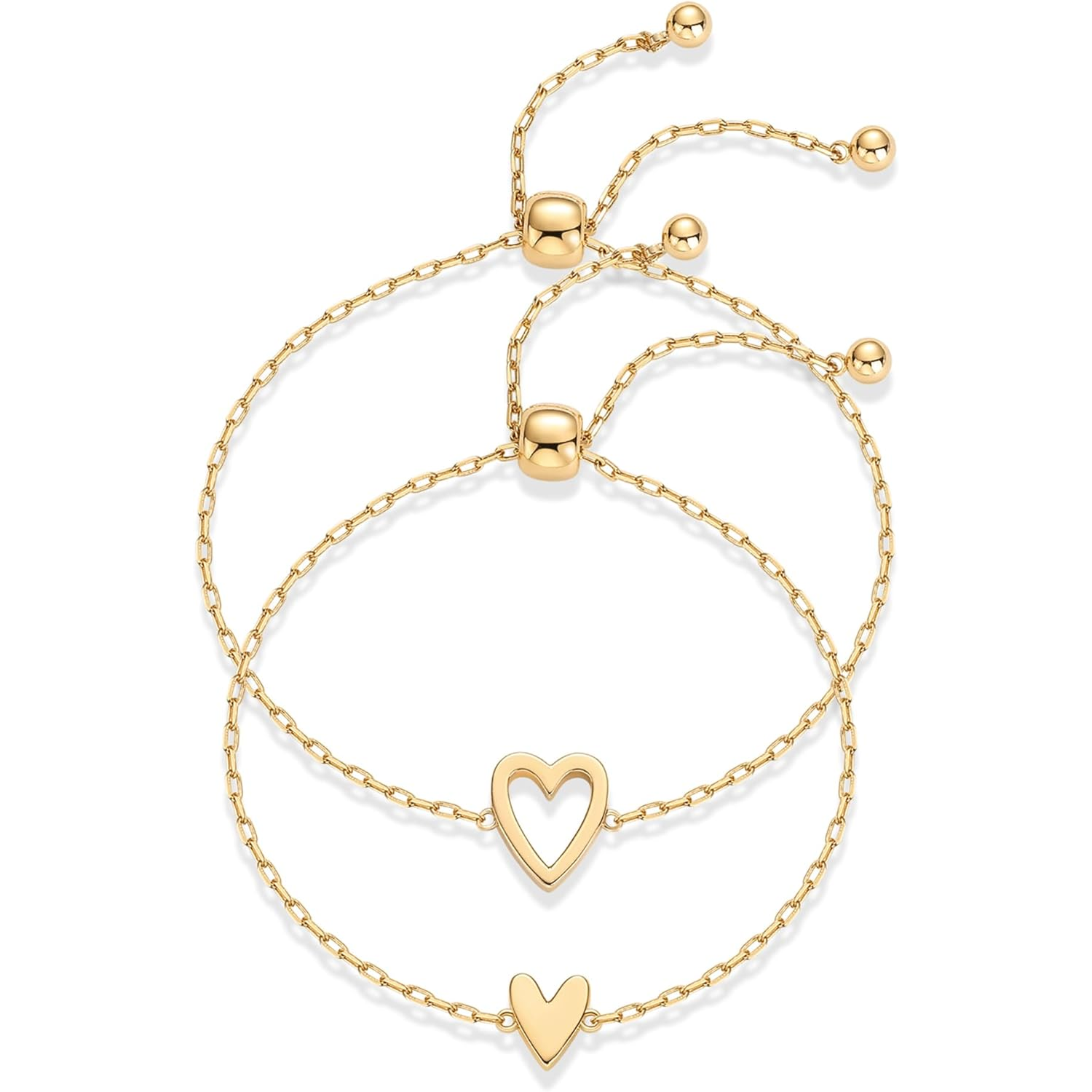 Geteilte-Herzen-Armband-Set