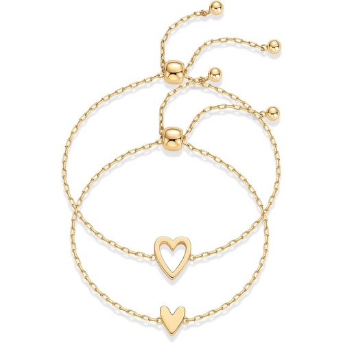 Geteilte-Herzen-Armband-Set