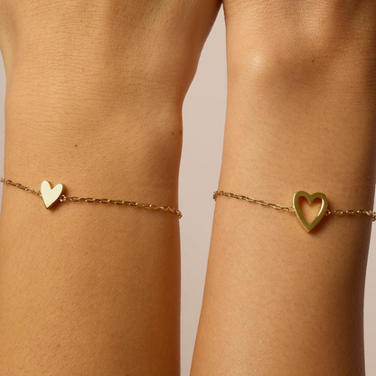 Geteilte-Herzen-Armband-Set