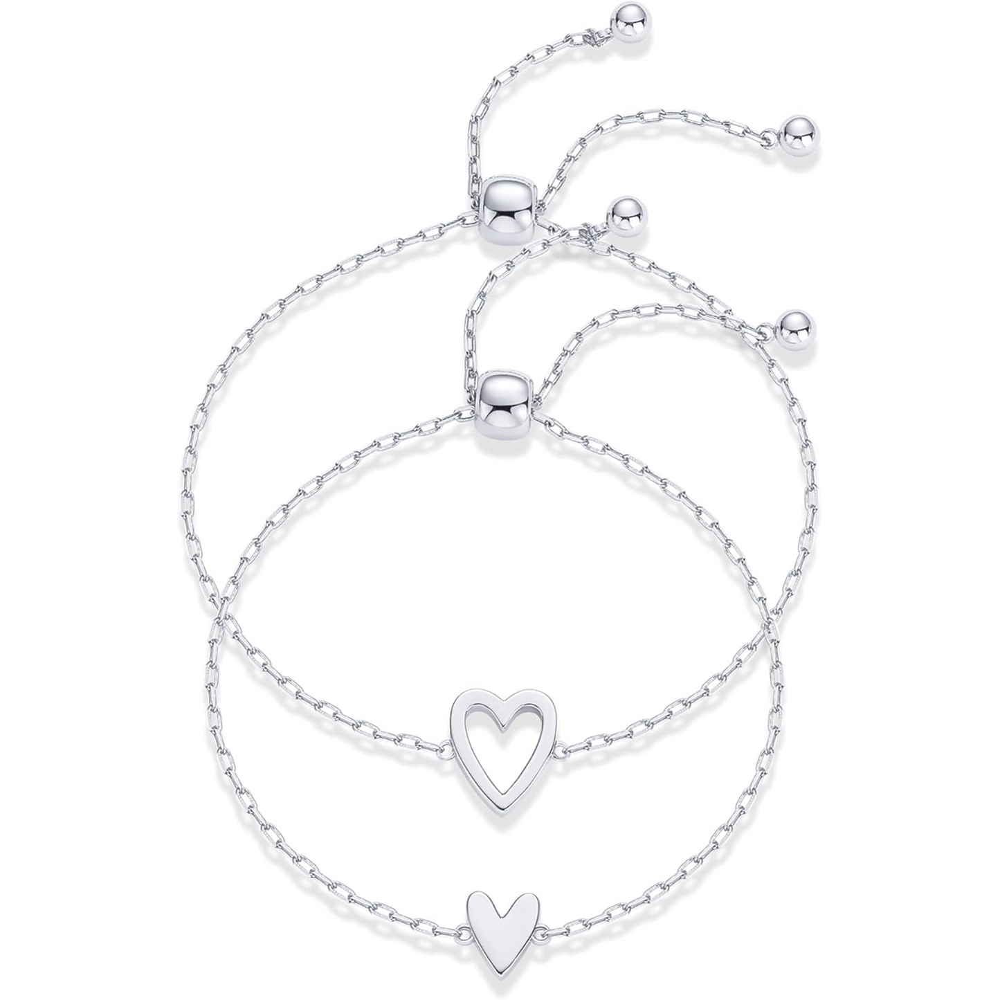 Geteilte-Herzen-Armband-Set