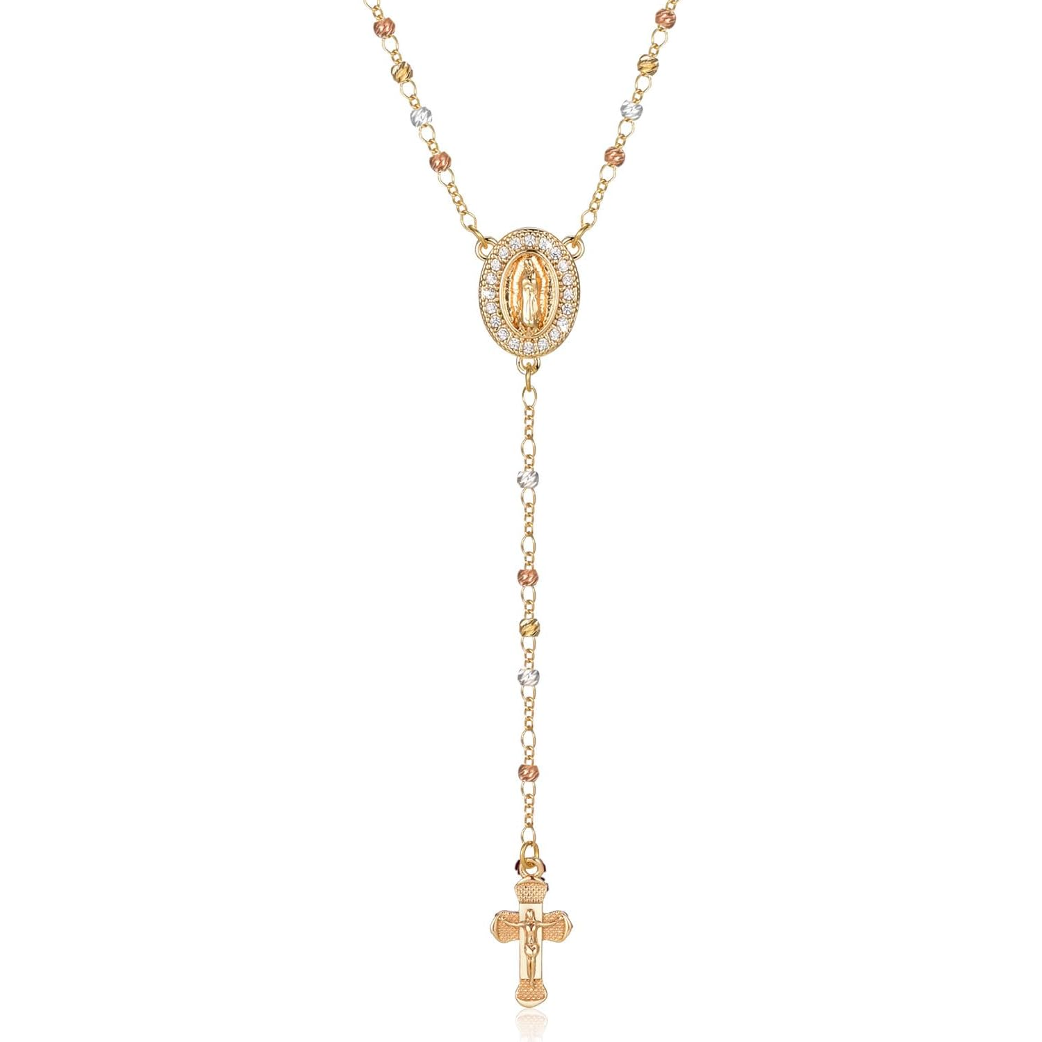 Collar Cruz Virgen María