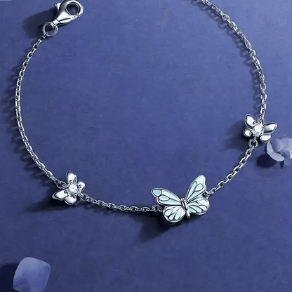 Strahlendes Blaues Schmetterling-Armband
