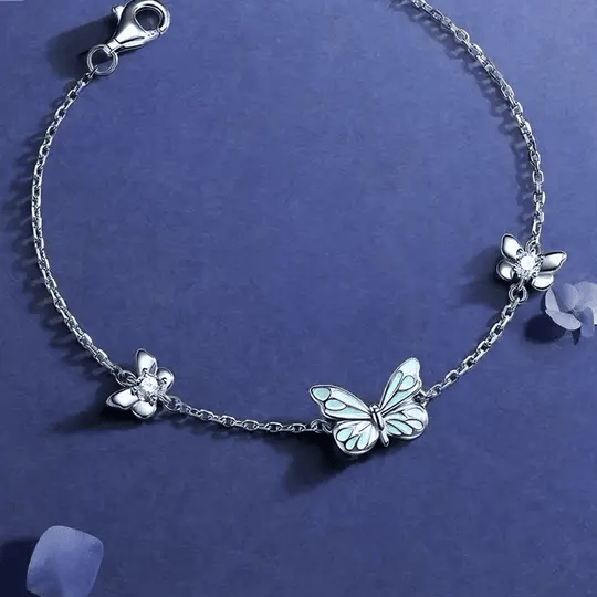 Pulsera Mariposa Azul Radiante
