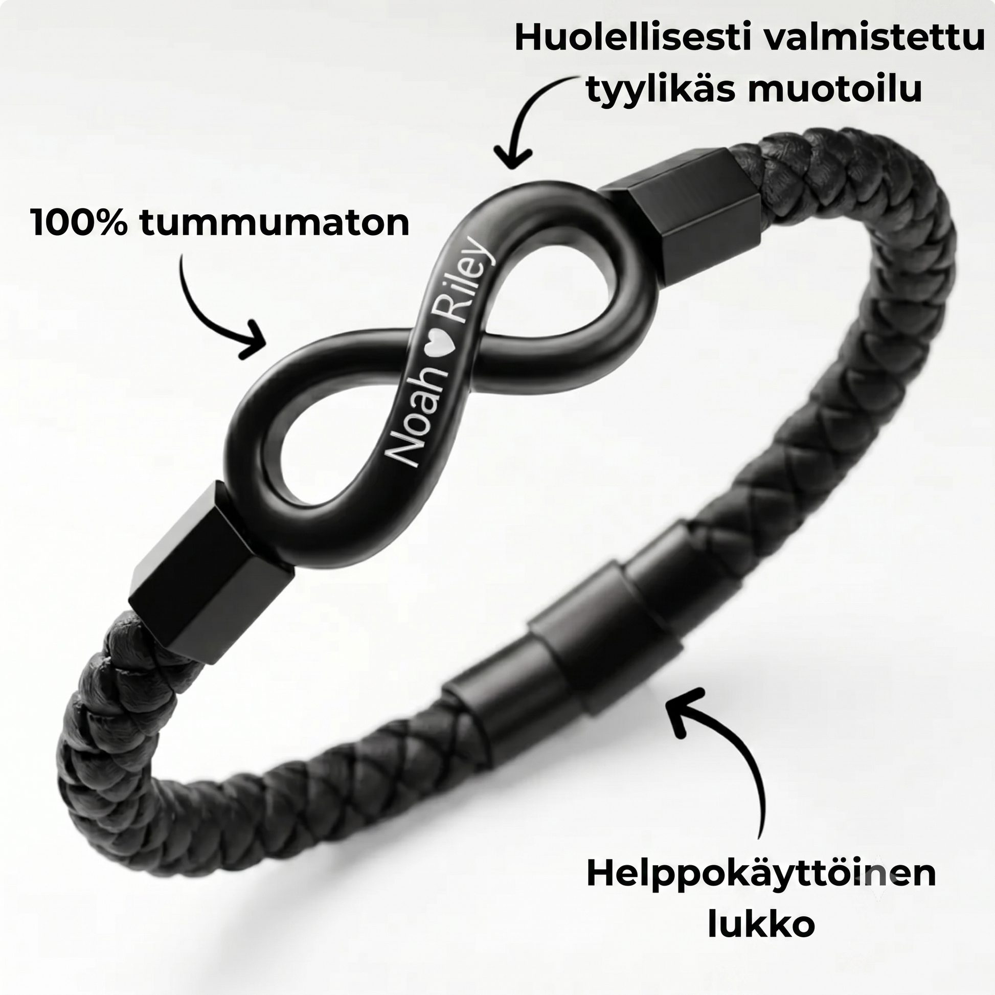 Yksilöity rannekoru miehelleni