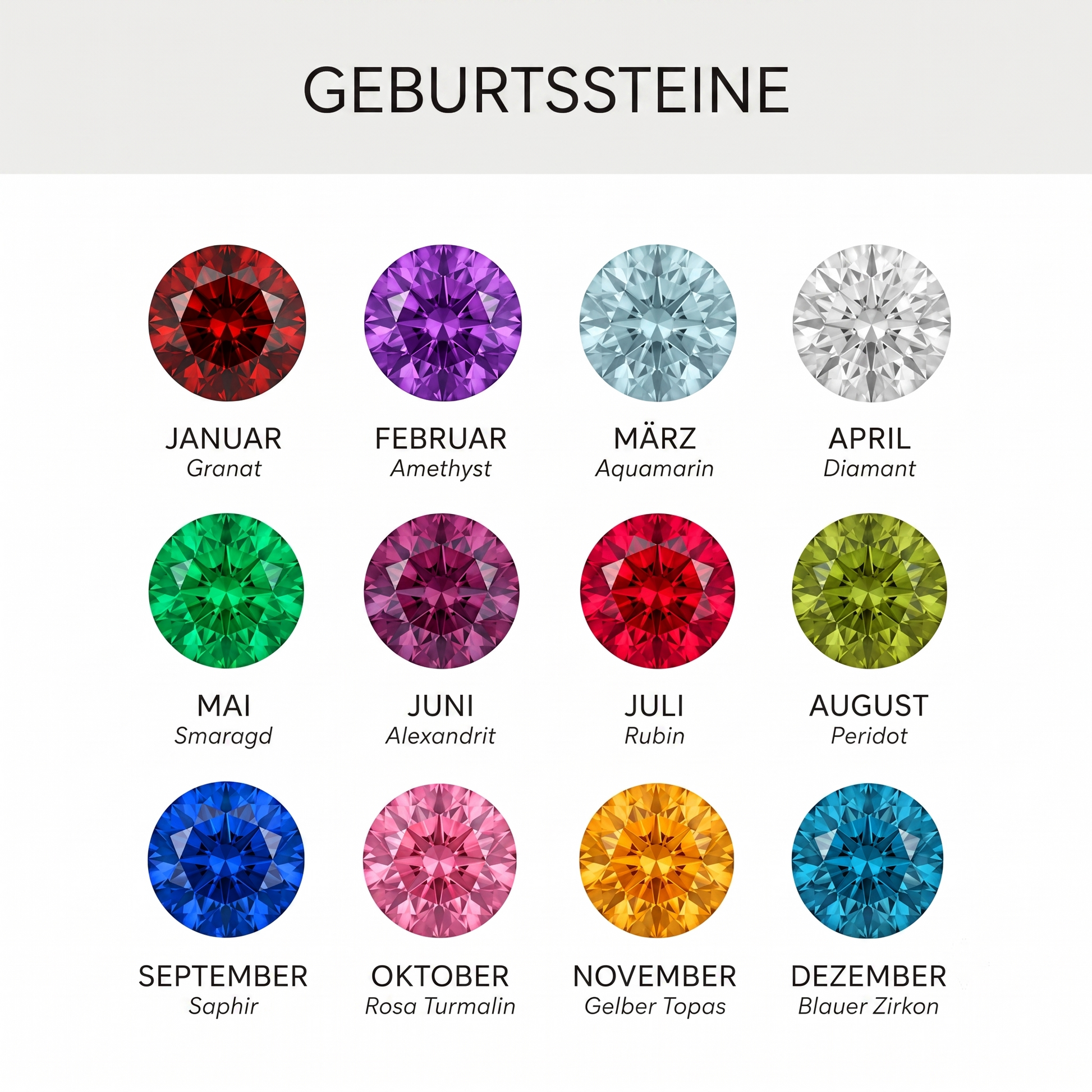 Verstellbarer Ring mit Initiale & Geburtsstein