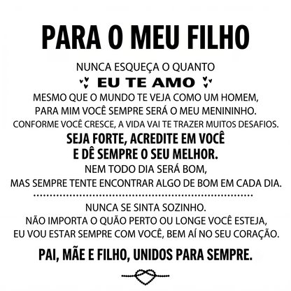 Pulseira Gravada "Para Meu Filho"