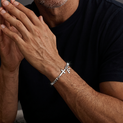 Nivora™ Initial & Cross Bracelet