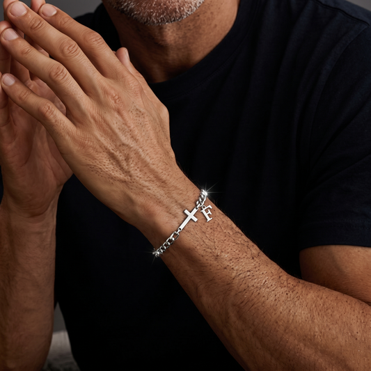 Nivora™ Initial & Cross Bracelet