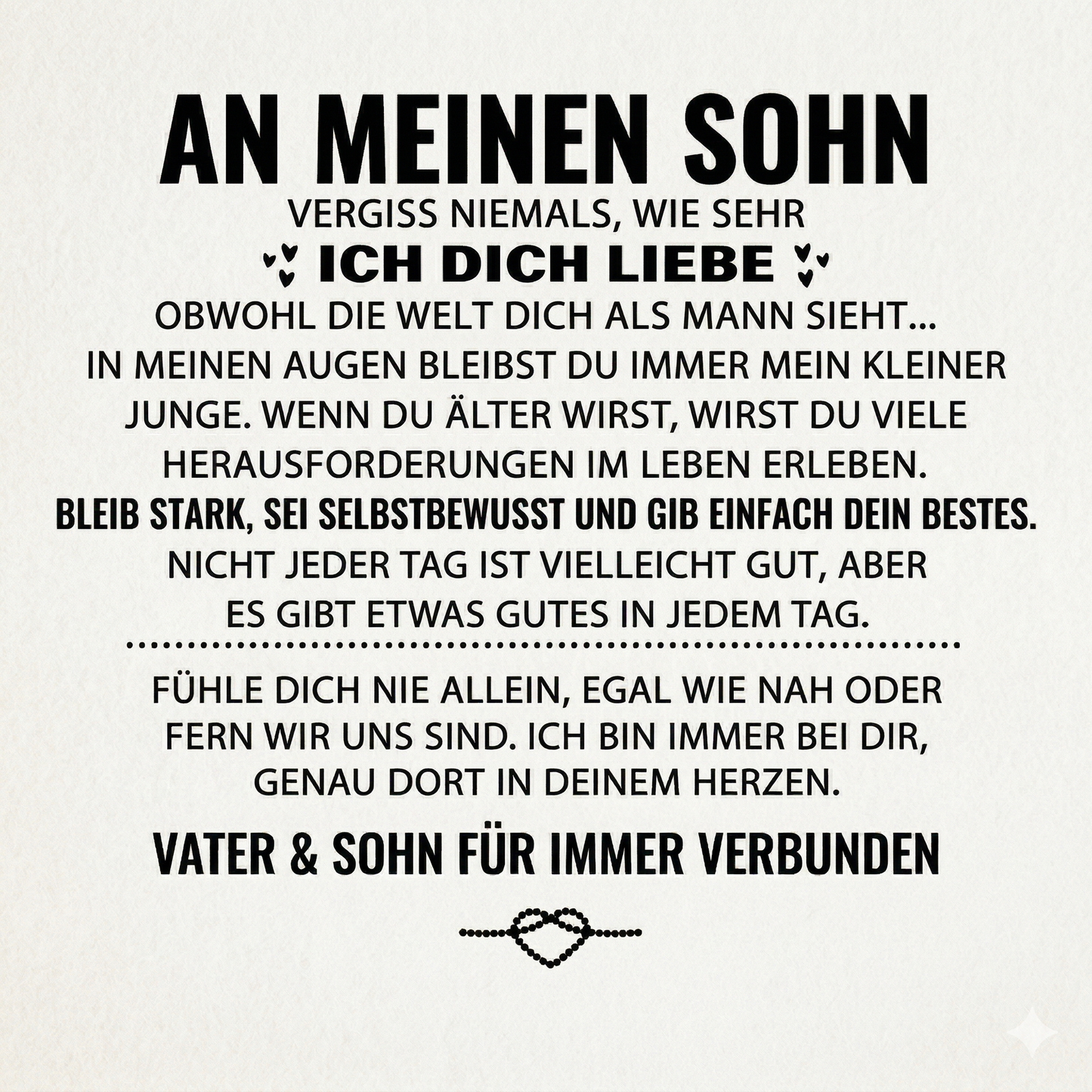 „Für meinen Sohn“ graviertes Armband