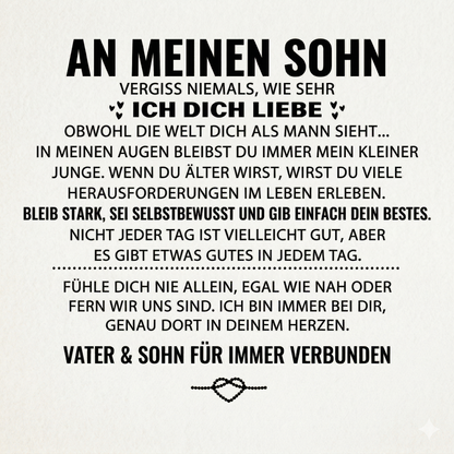 „Für meinen Sohn“ graviertes Armband