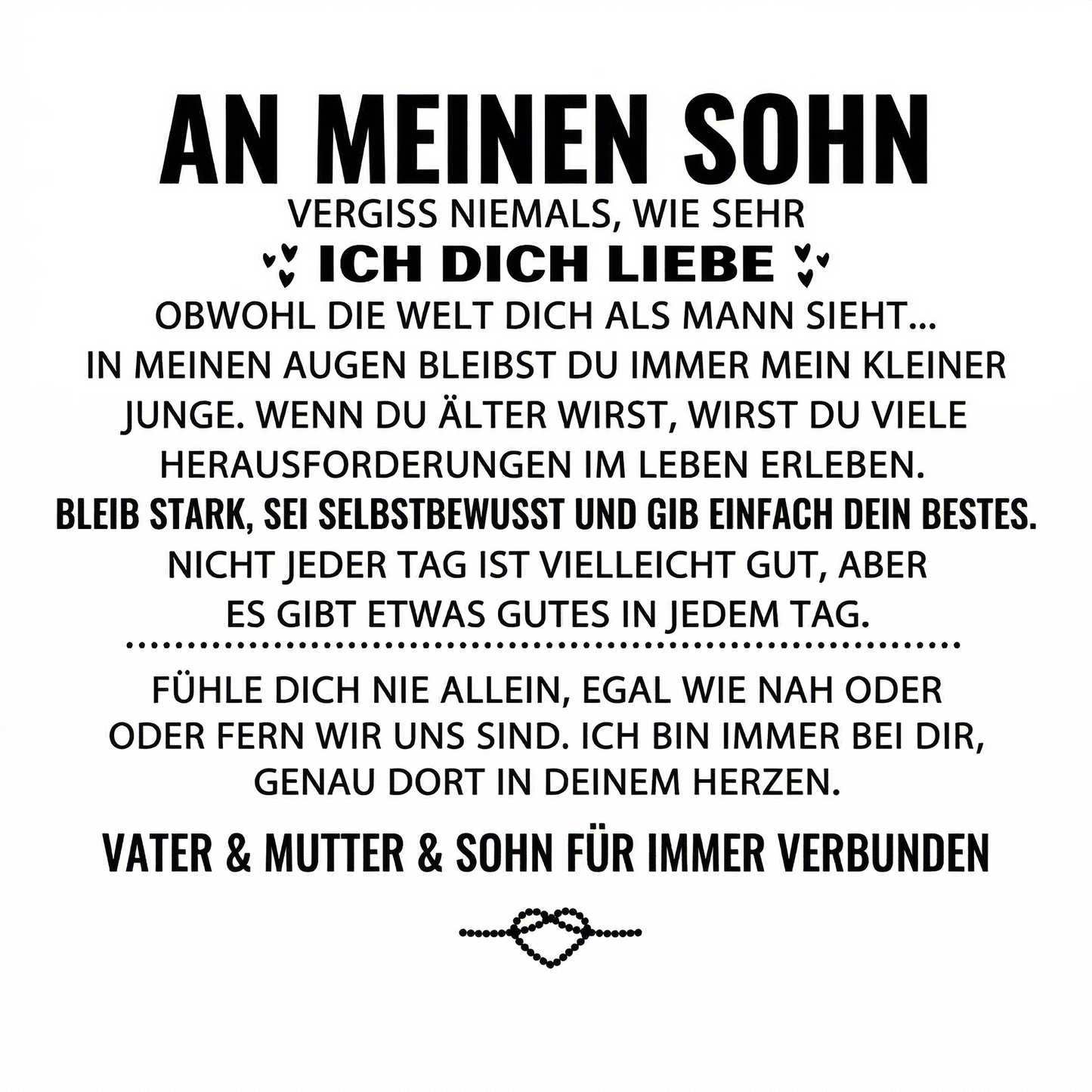 „Für meinen Sohn“ graviertes Armband