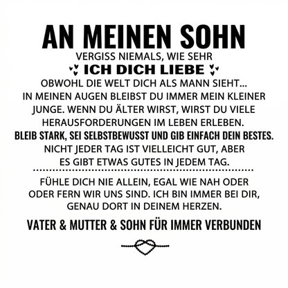 „Für meinen Sohn“ graviertes Armband