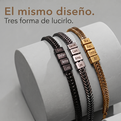 Pulsera para papá con nombre personalizado