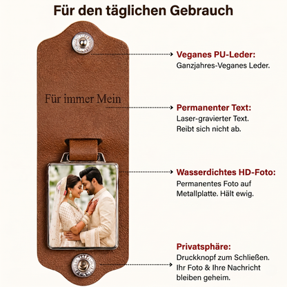 Personalisierter Foto-Schlüsselanhänger mit Gravur
