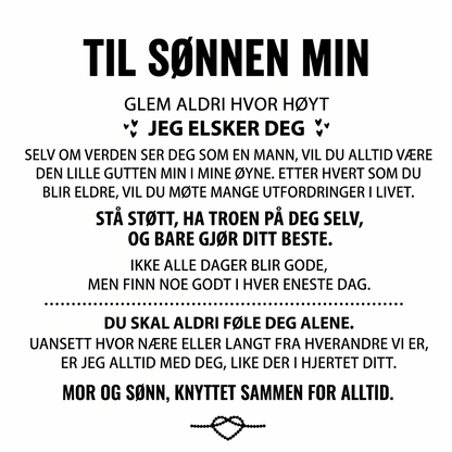 "Til Min Sønn" Gravert Armbånd