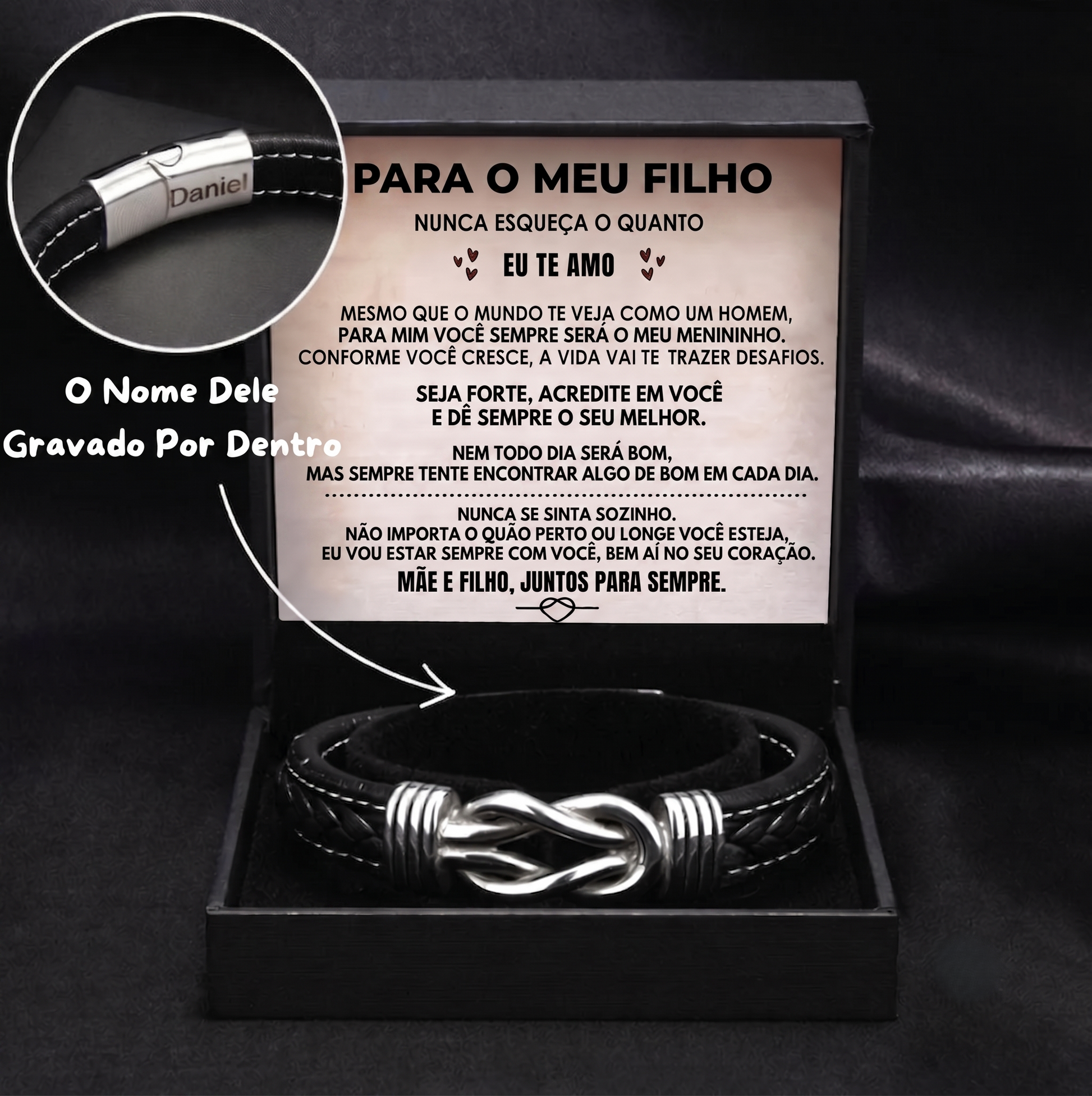 Pulseira Gravada "Para Meu Filho"