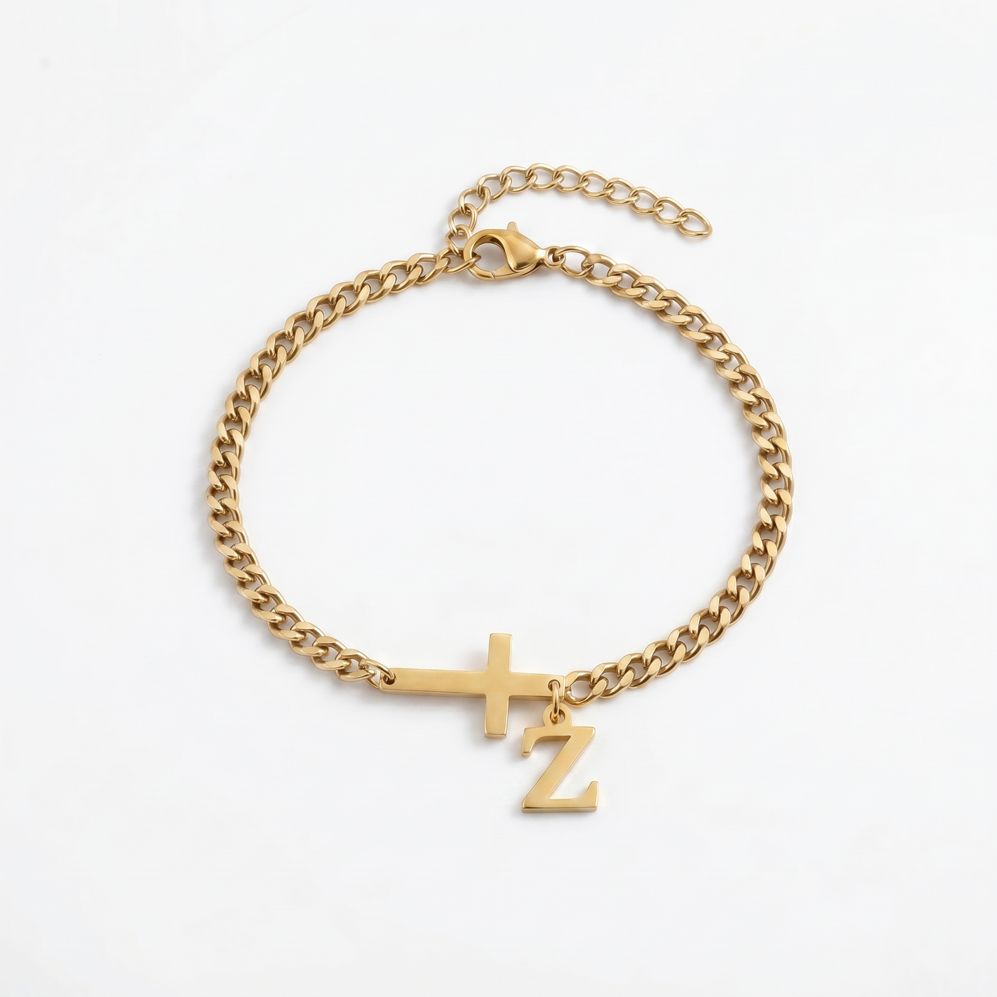 Nivora™ Initial & Cross Bracelet