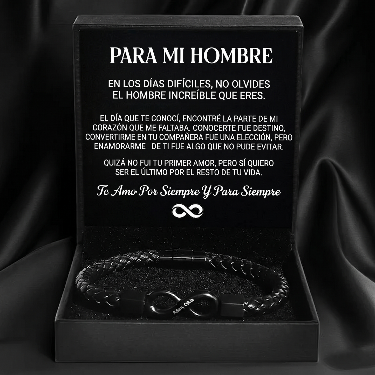 “Para mi hombre” Pulsera grabada