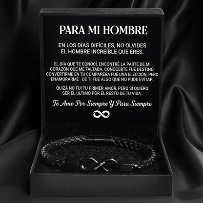 “Para mi hombre” Pulsera grabada