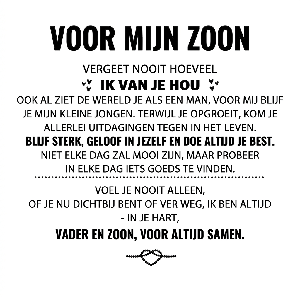 Gegraveerde Armband Voor Mijn Zoon