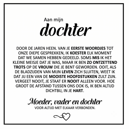 "Aan mijn dochter" voor altijd verbonden-armband