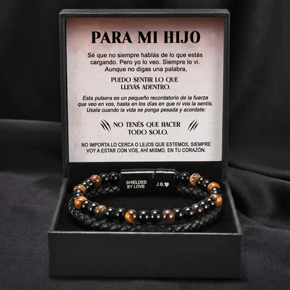 Pulsera Ojo de Tigre "El Escudo de tu Hijo"