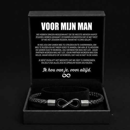 Gepersonaliseerde Armband "Voor Mijn Man"